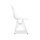 Cadeira De Jantar Eames Dsr Incolor Transparente Pé Cromado