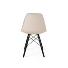 Cadeira De Jantar Eames Eiffel Base Madeira - Nude