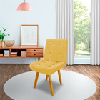 Cadeira De Jantar Eames Estofada Suede Amarelo - Montanaris D