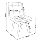 Cadeira De Jantar Eames Estofada Suede Azul Turquesa - Montan