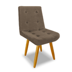 Cadeira De Jantar Eames Estofada Suede Cappuccino - Montanari
