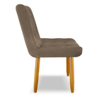 Cadeira De Jantar Eames Estofada Suede Cappuccino - Montanari
