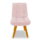 Cadeira De Jantar Eames Estofada Suede Rosa Claro - Montanari