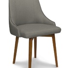 Cadeira De Jantar Eames Linho Cinza Claro - Meu Lar Decorações