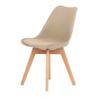 Cadeira De Jantar Eames Wood Leda Design Estofada Fendi