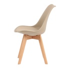 Cadeira De Jantar Eames Wood Leda Design Estofada Fendi