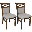 Cadeira De Jantar Eduarda Americana Gourmet Imbuia E Linho Be