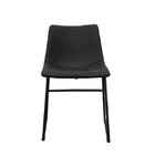 Cadeira De Jantar Em Aço Com Encosto Bruna Preto