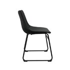 Cadeira De Jantar Em Aço Com Encosto Bruna Preto