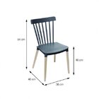 Cadeira De Jantar Em Madeira 84cm Midi Branco