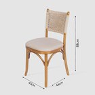 Cadeira De Jantar Em Madeira Com Assento Estofado Torck Paris