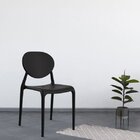 Cadeira De Jantar Em Pp Com Encosto Slick Preto