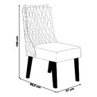 Cadeira De Jantar Encosto Curvo Ergonômico Louise Veludo Moca