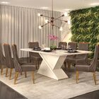 Cadeira De Jantar Encosto Curvo Ergonômico Louise Veludo Moca