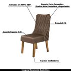 Cadeira De Jantar Encosto Curvo Ergonômico Louise Veludo Moca