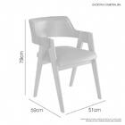 Cadeira De Jantar Esmeralda Em Madeira Maciça Jcm Couro Caram