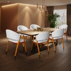 Cadeira De Jantar Essencial Luxo Veludo Cobre