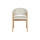 Cadeira De Jantar Estofada Don - Tecido Areia - Meu Móvel De