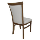 Cadeira De Jantar Estofada Dora Verniz Imbuia E Linho Bege Cl