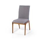 Cadeira De Jantar Estofada Em Madeira Beta Cinza Escuro – Str
