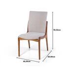 Cadeira De Jantar Estofada Em Madeira Garbo Cinza Claro – Str