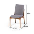 Cadeira De Jantar Estofada Em Madeira Garbo Cinza Escuro – St