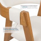 Cadeira De Jantar Estofada Em Madeira Maciça E Corino Dalia B