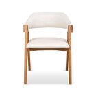 Cadeira De Jantar Estofada Em Madeira Maciça E Corino Dalia B