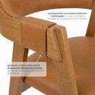 Cadeira De Jantar Estofada Em Madeira Maciça E Corino Dalia C