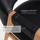 Cadeira De Jantar Estofada Em Madeira Maciça E Courino Hibisc