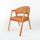 Cadeira De Jantar Estofada Em Madeira Maciça E Courino Hibisc