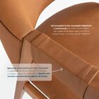 Cadeira De Jantar Estofada Em Madeira Maciça E Courino Hibisc