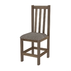 Cadeira De Jantar Estofada Em Madeira Maciça Itália Rústica -