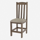 Cadeira De Jantar Estofada Em Madeira Maciça Rubi Rústica - S