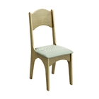 Cadeira De Jantar Estofada Hannah Tecido Geométrico Base Made