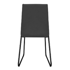 Cadeira De Jantar Estofada Lille Base Preta Veludo Cinza - Mo