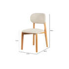 Cadeira De Jantar Estofada Maria - Tecido Bege - Meu Móvel De