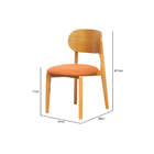 Cadeira De Jantar Estofada Maria - Tecido Terracota - Meu Móv