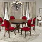 Cadeira De Jantar Estofada Medalhão Madeira Entalhada Imbuia