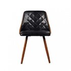 Cadeira De Jantar Estofada Milão Preta