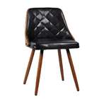 Cadeira De Jantar Estofada Milão Preta