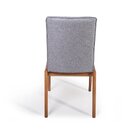 Cadeira De Jantar Estofada Sara Cinza Escuro