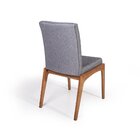 Cadeira De Jantar Estofada Sara Cinza Escuro