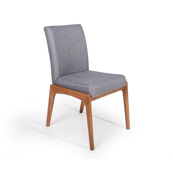 Cadeira De Jantar Estofada Sara Cinza Escuro