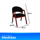 Cadeira De Jantar Estofada Tecido Facto Madeira Maciça Helen