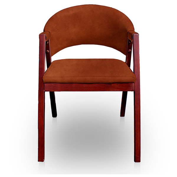 Cadeira De Jantar Estofada Tecido Facto Whiskey Madeira Maciç
