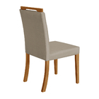 Cadeira De Jantar Estofada Veludo Bege Vitoria Base Madeira M
