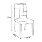 Cadeira De Jantar Estofada Veludo Preto Vitoria Base Madeira