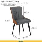Cadeira De Jantar Estofada Verona Design Italiano Encosto Ana