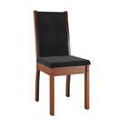 Cadeira De Jantar Estofada Viena Cherry/veludo Preto - Straub